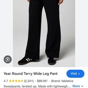 For Mandi Lewis only - 2 pairs Fabletics Black Terry Wide Leg Pant